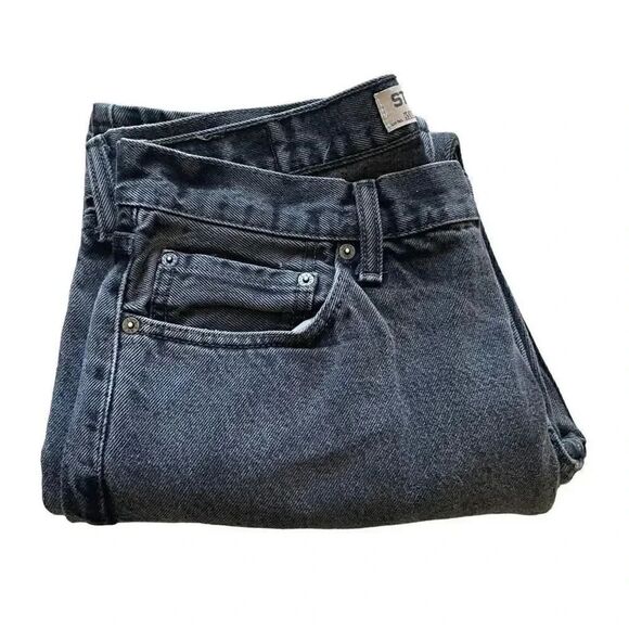 Levi Strauss #505 Black Cotton Straight Fit Men’s Denim Jeans SZ 34 # 1339 - Picture 8 of 13